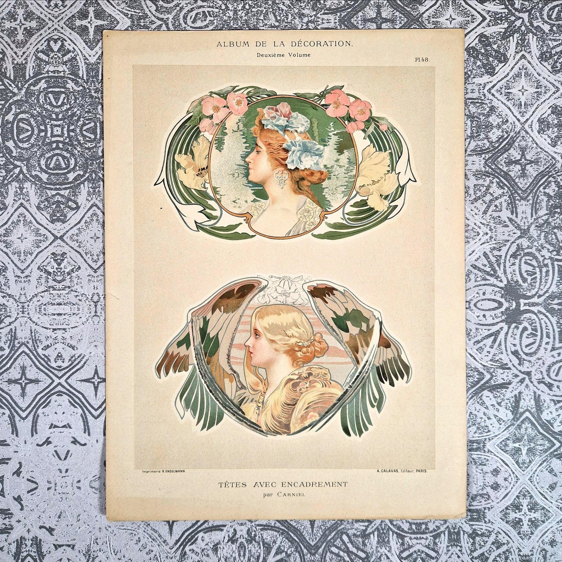 figures feminines art nouveau carniel calavas