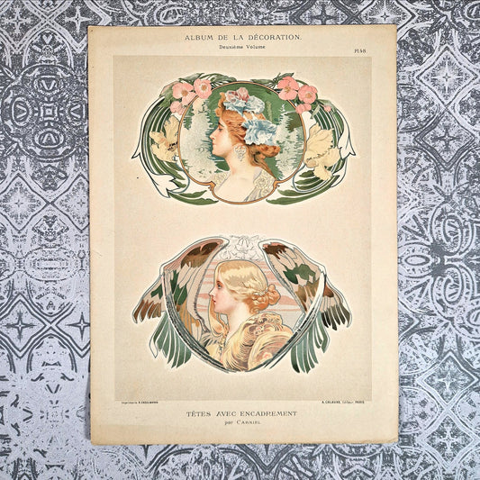 figures feminines art nouveau carniel calavas