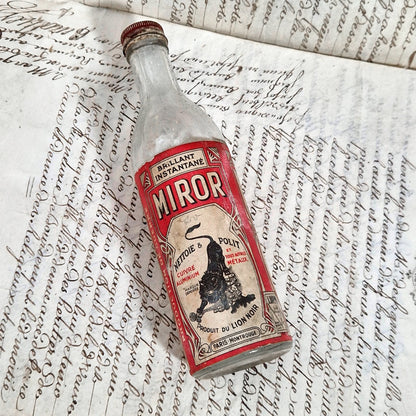 flacon ancien miror lion noir