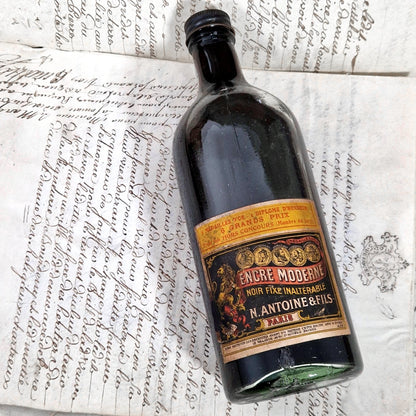 flacon encre ancienne n antoine paris