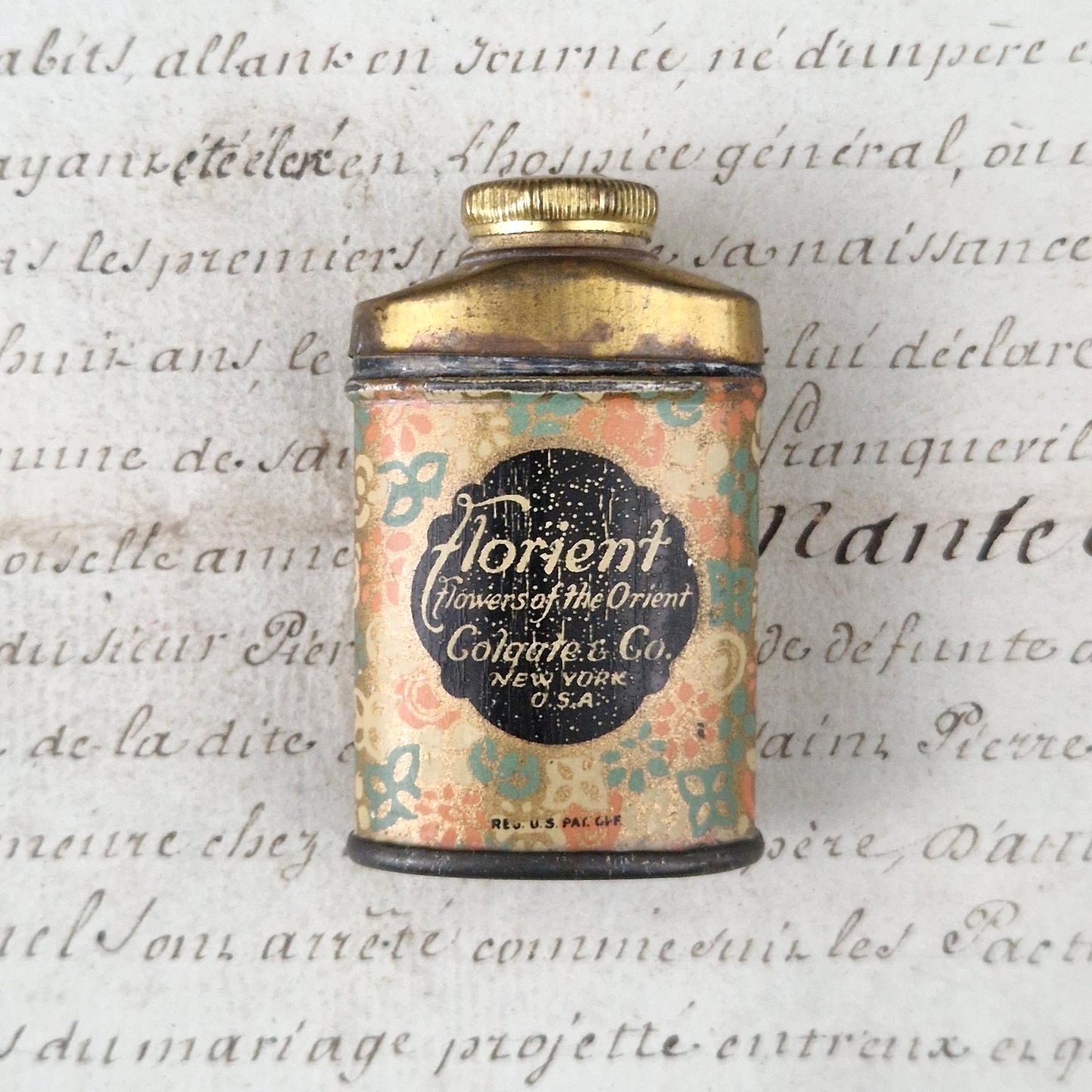 Box / Tin bottle “Flowers of the Orient – ​​Colgate &amp; Co.”