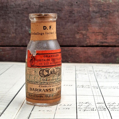 flacon de pharmacie digitaline ancienne