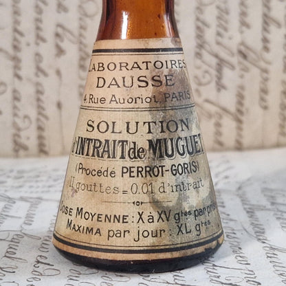 Ancien Flacon conique « Intrait de Muguet » scellé