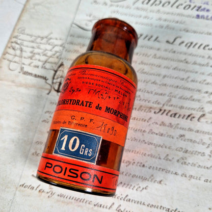 flacon pharmacie morphine ancienne