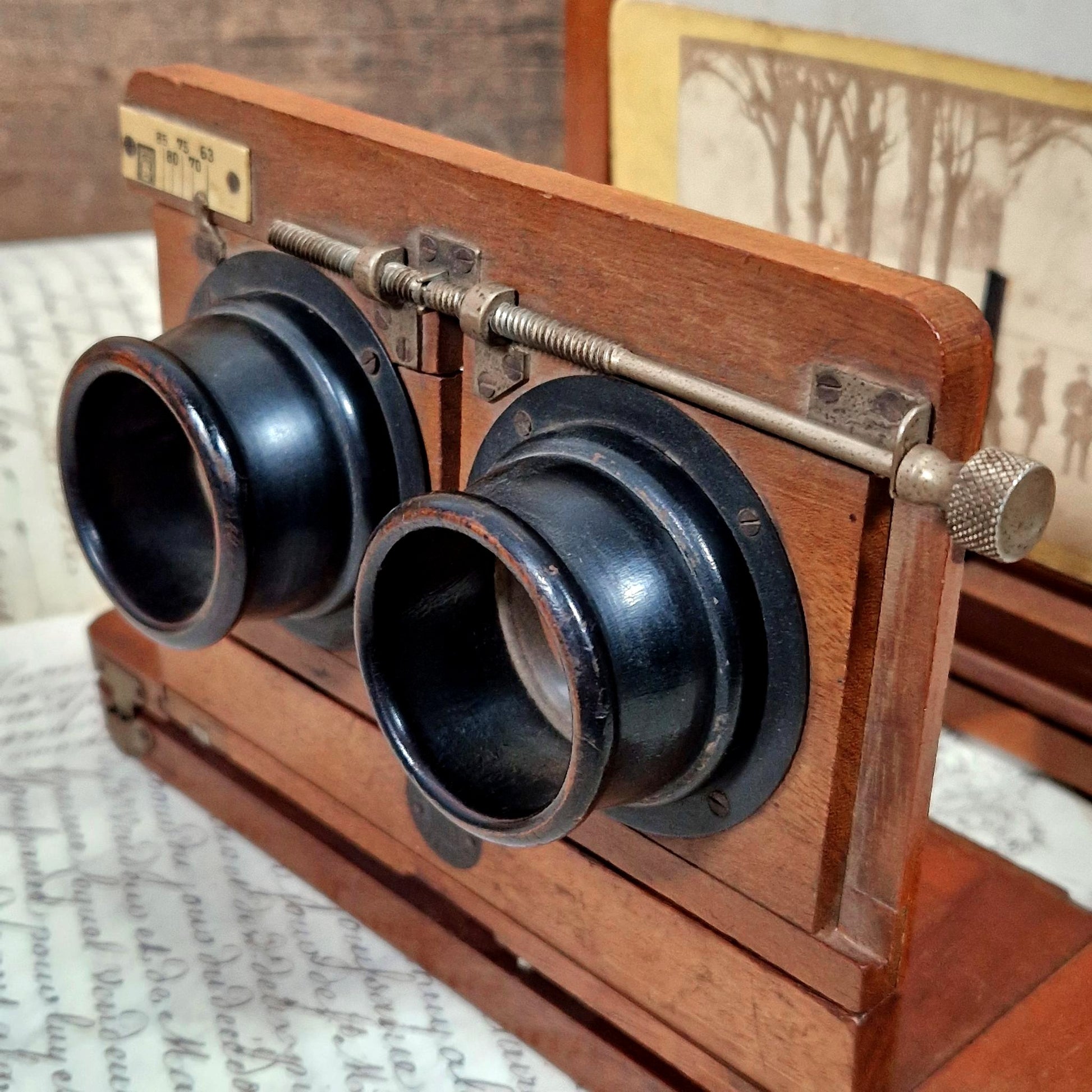 folding stereoscope mahogany ernemann dresden