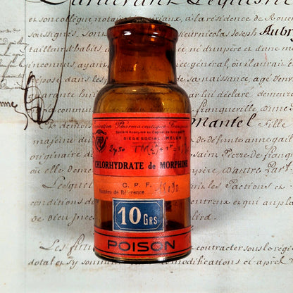 french apothecary morphine jar