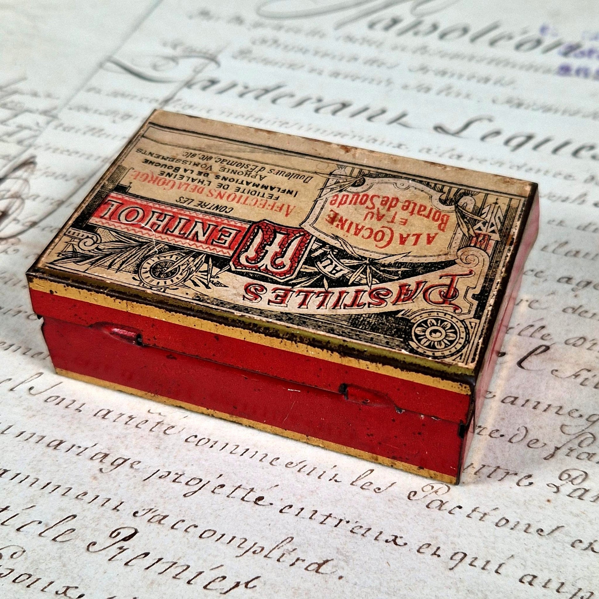 french apothecary tin cocaine label
