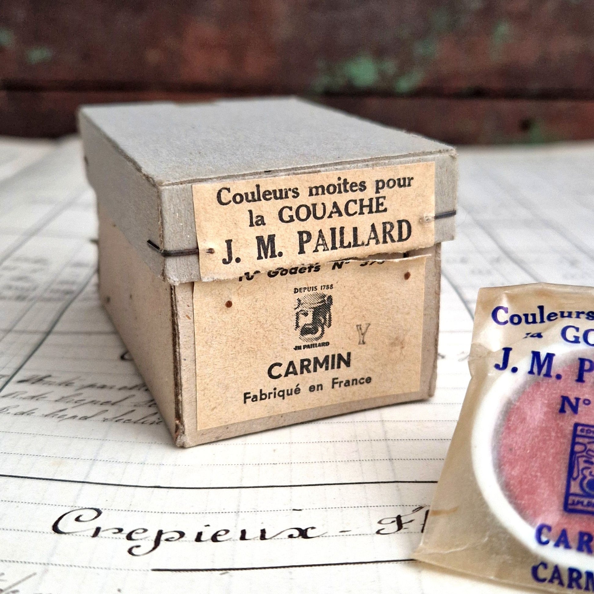 french art supply carmine paint pans