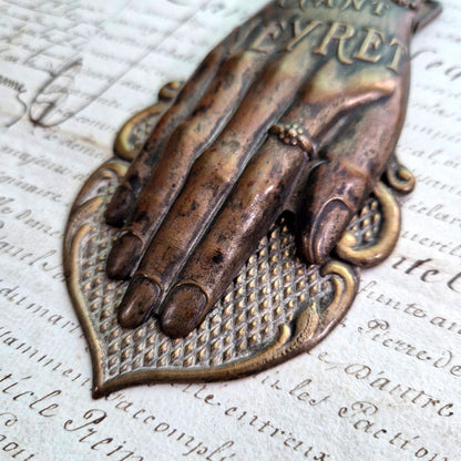 french brass letter holder