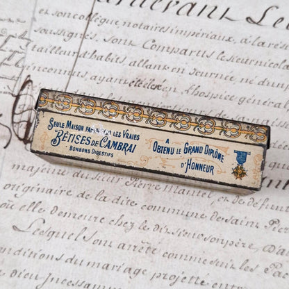 Rare advertising tin “Bêtises de Cambrai – Afchain” 