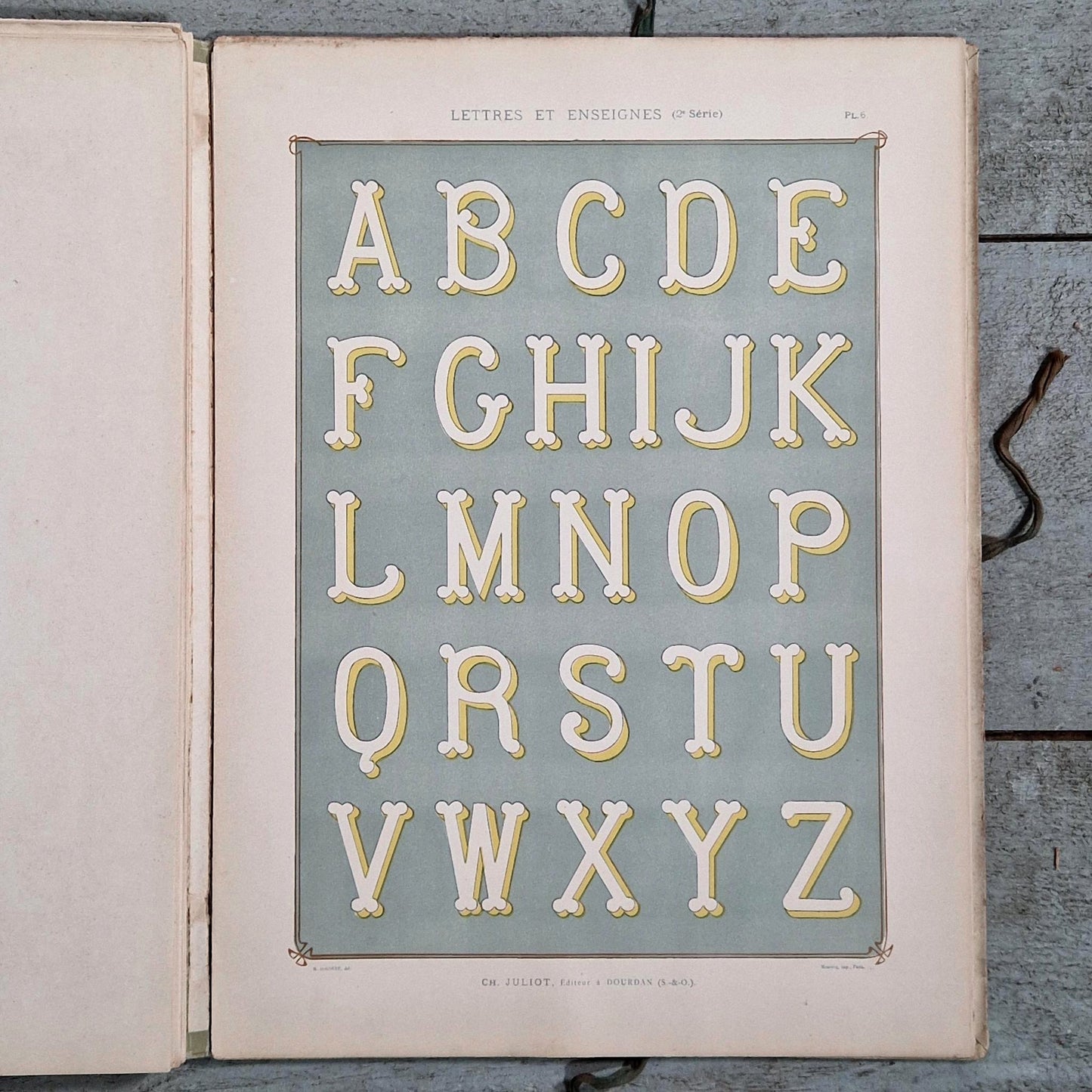 french chromolithograph lettering collection