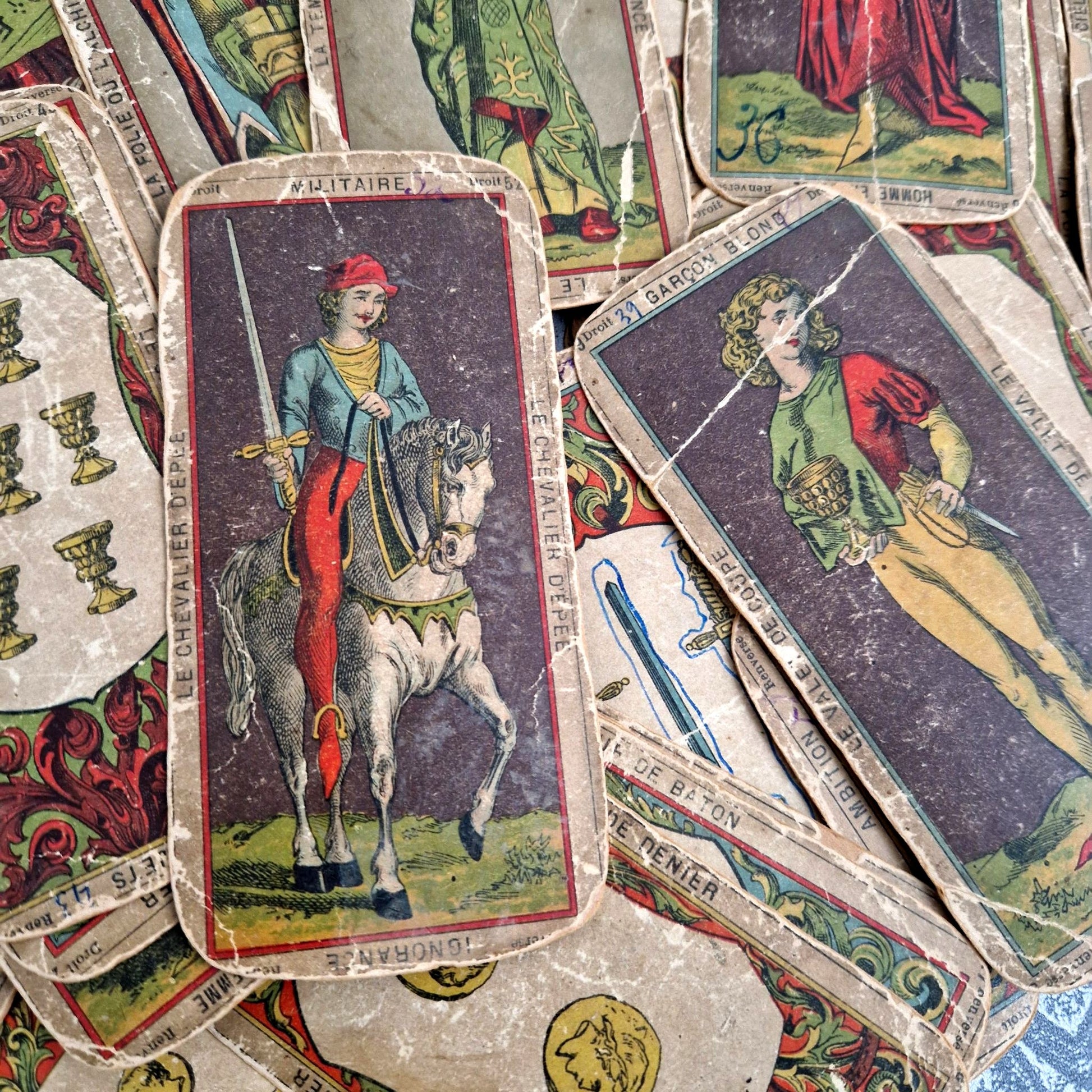 french divination cards vintage