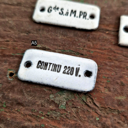 french enamel small plates signage