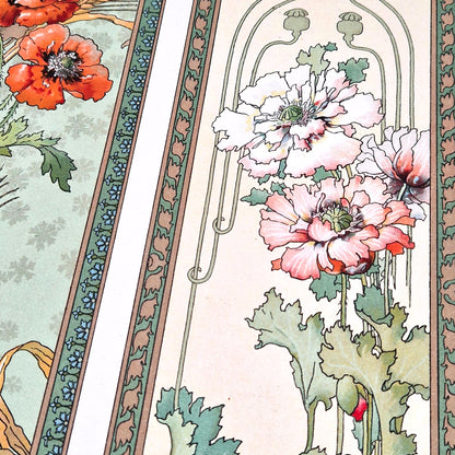 french floral art nouveau panel 1900
