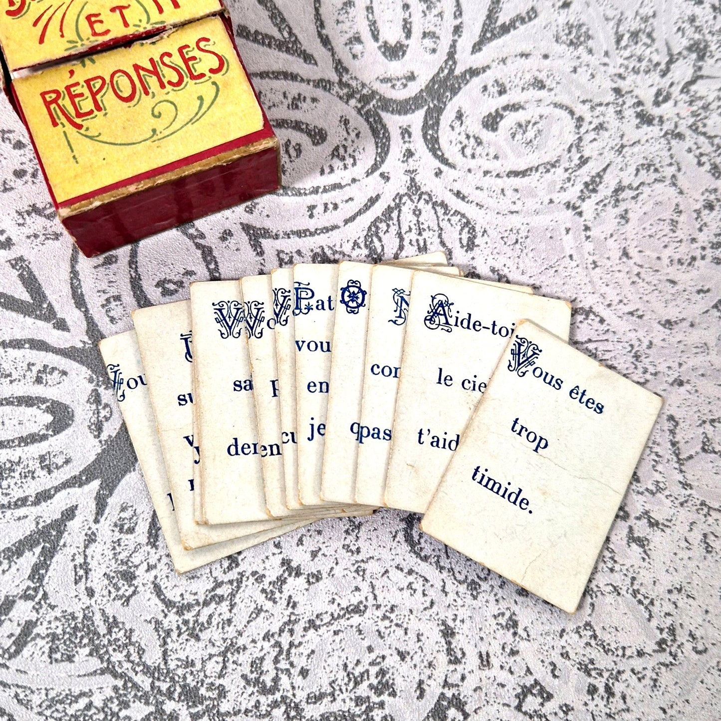 french fortune telling cards vintage