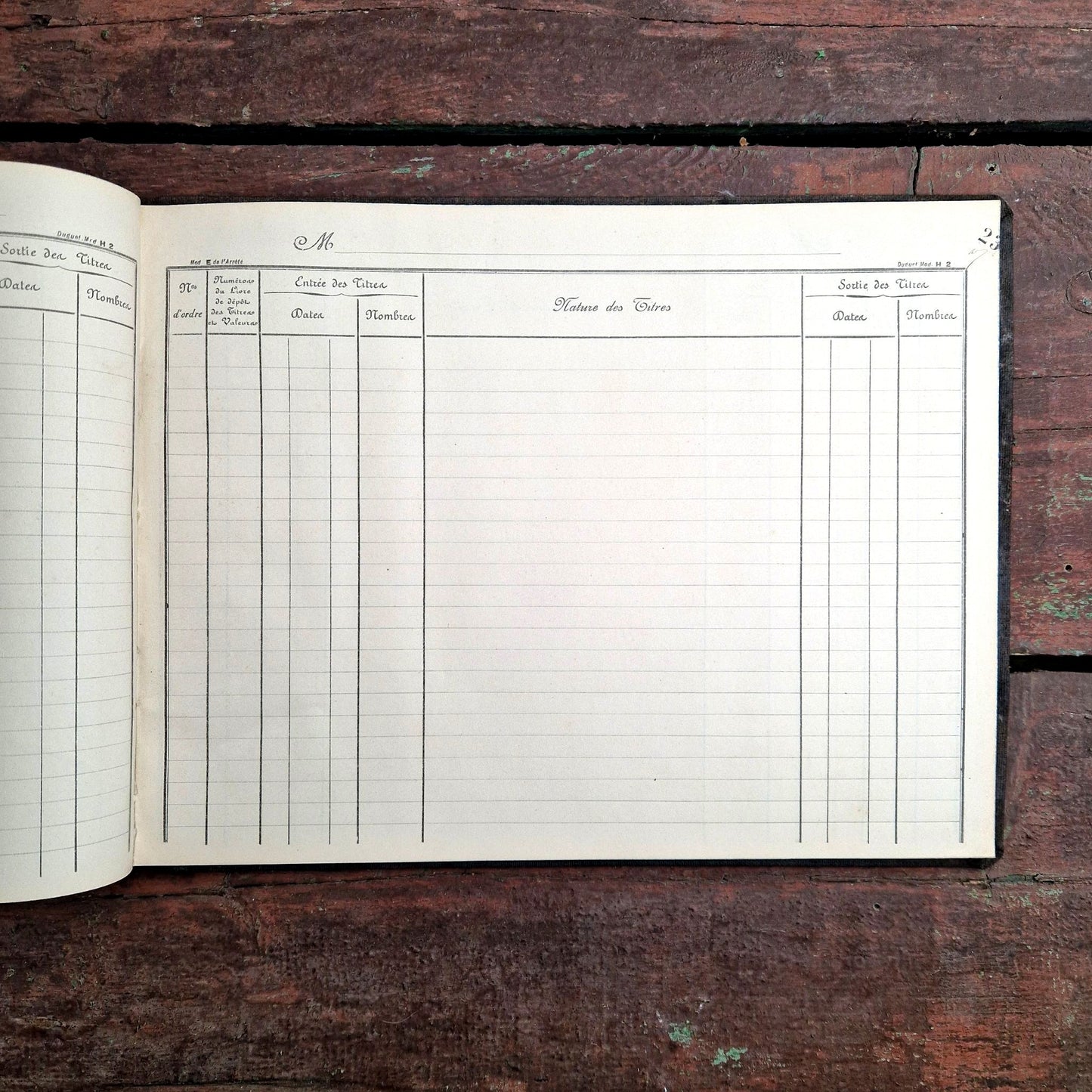 french ledger of securities 1930