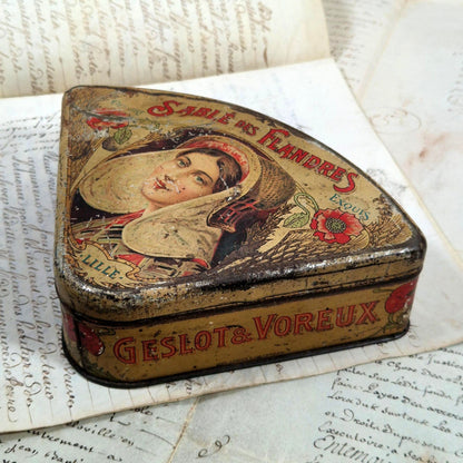 french lithographed tin geslot voreux 1900s