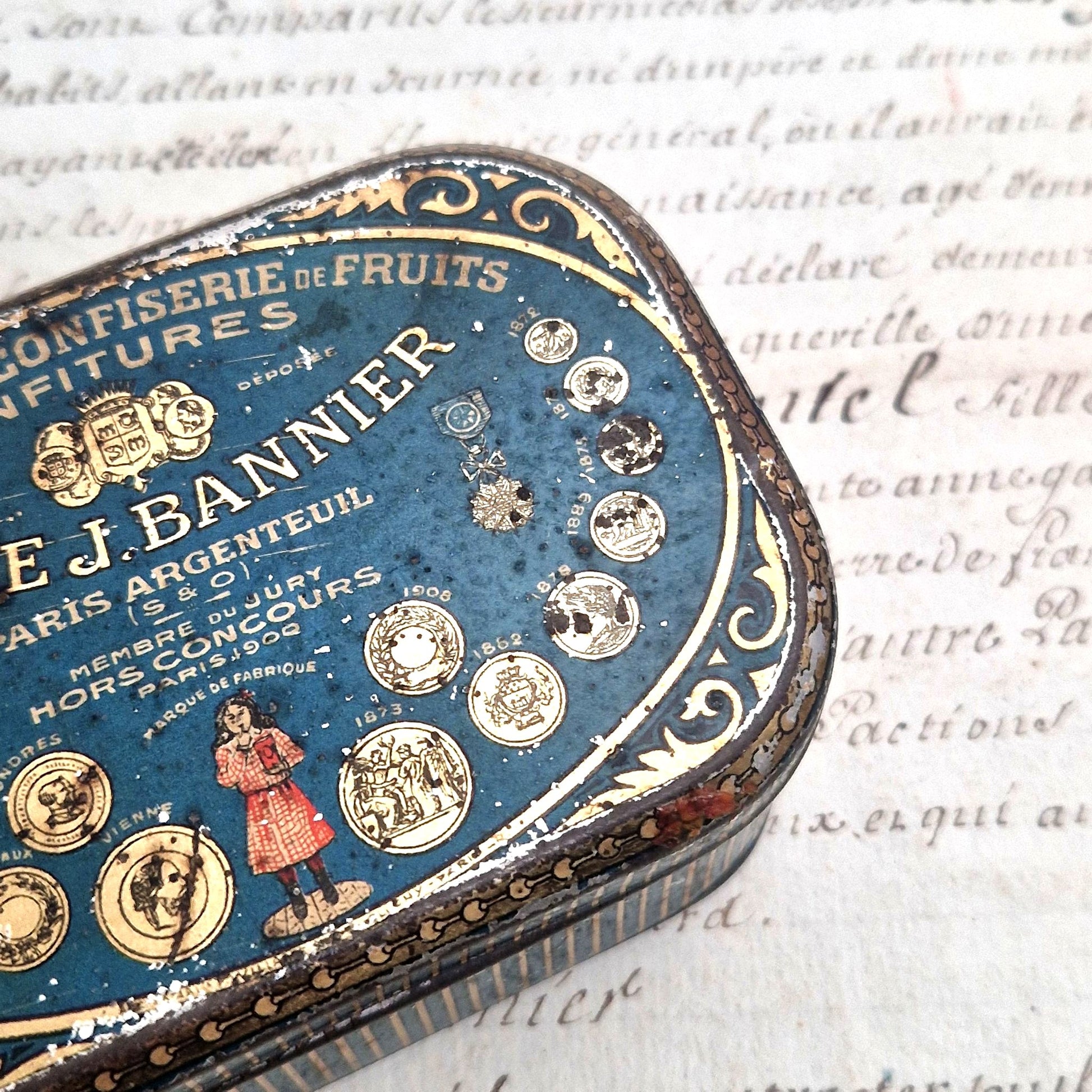 french lithographed tin j bannier early 1900s