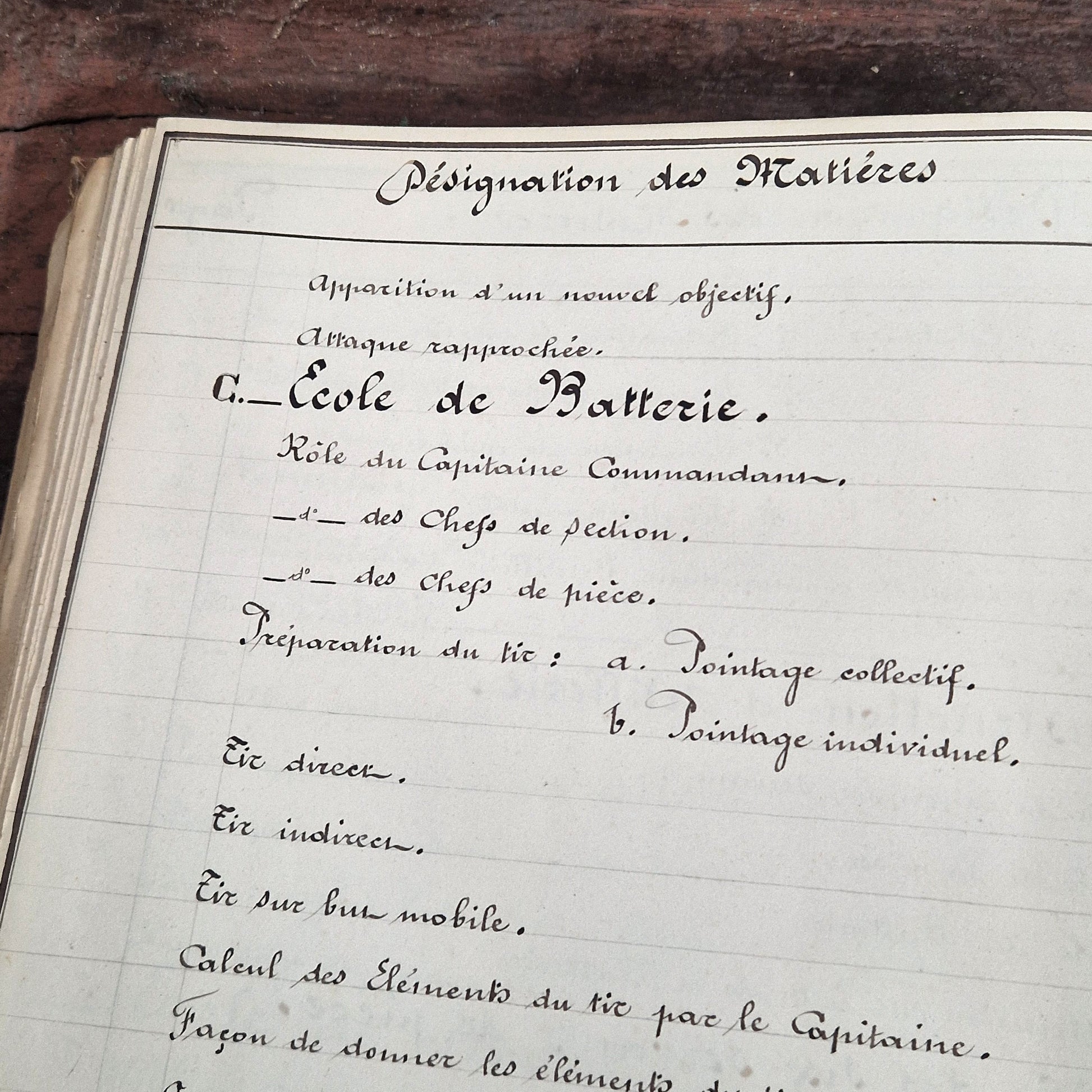 french officer training report 1903