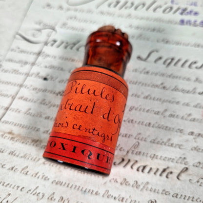 french pharmacy opium bottle
