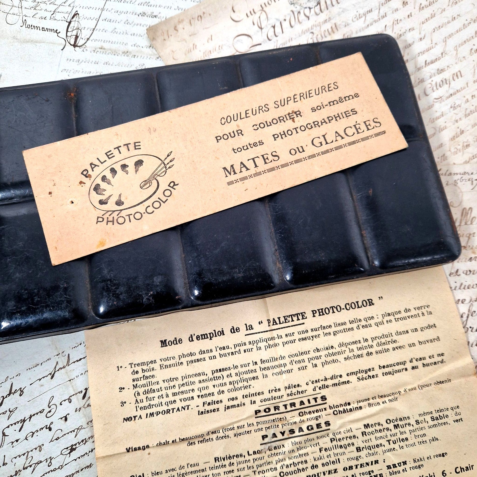 french photo-color palette handpainted