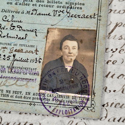 french railway family card 1936