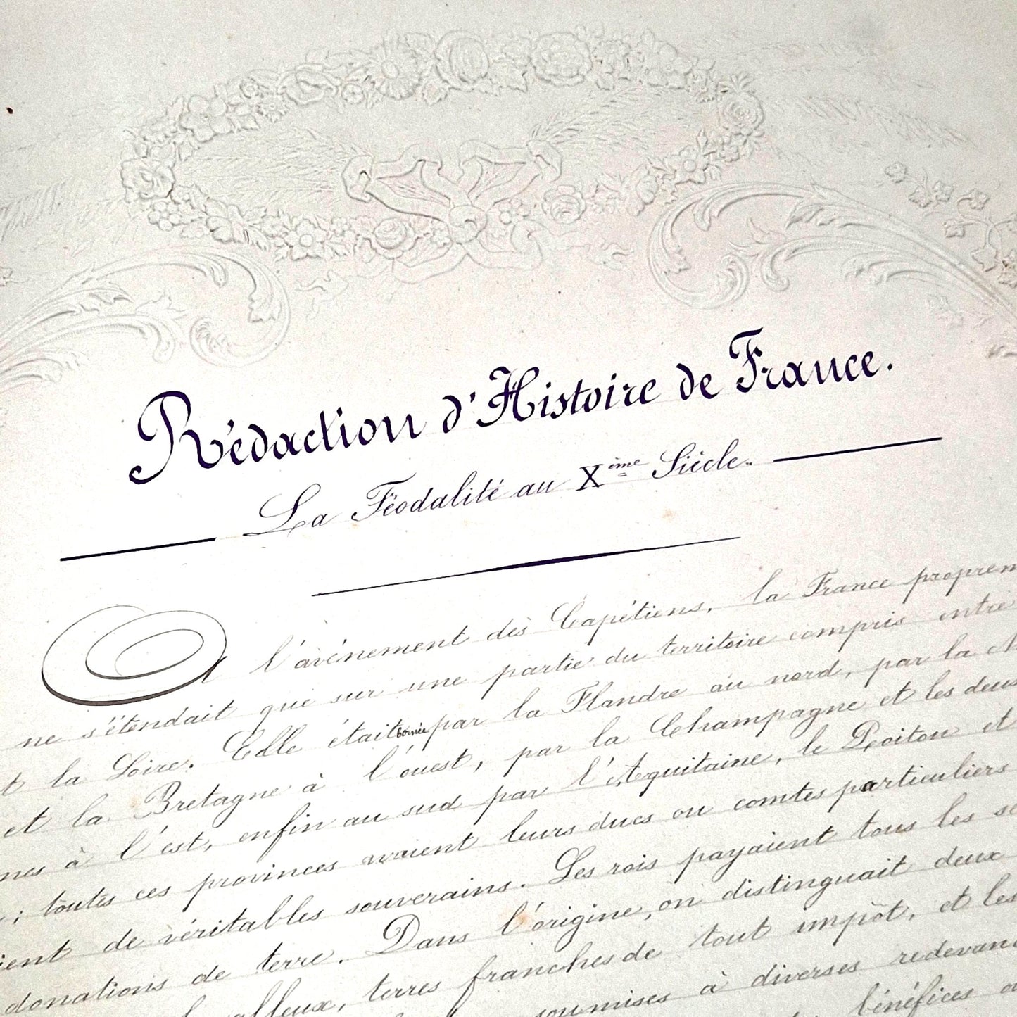 french school calligraphy 1883