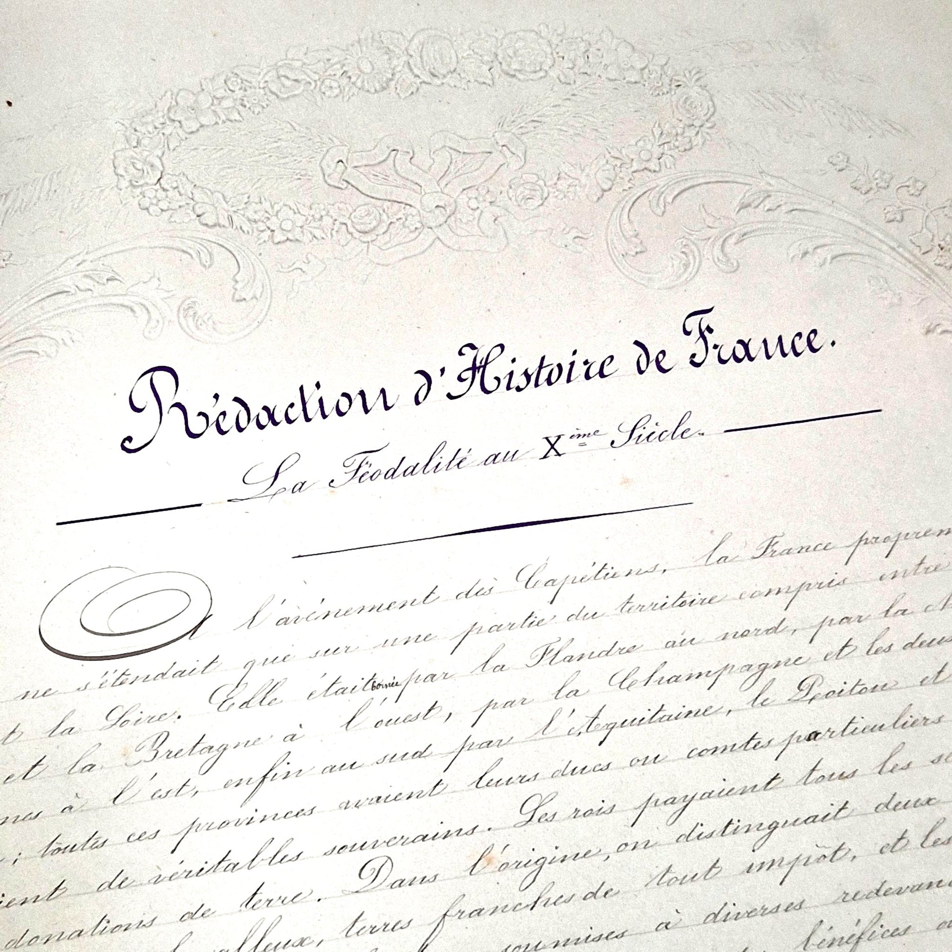 french school calligraphy 1883