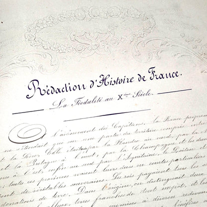 french school calligraphy 1883