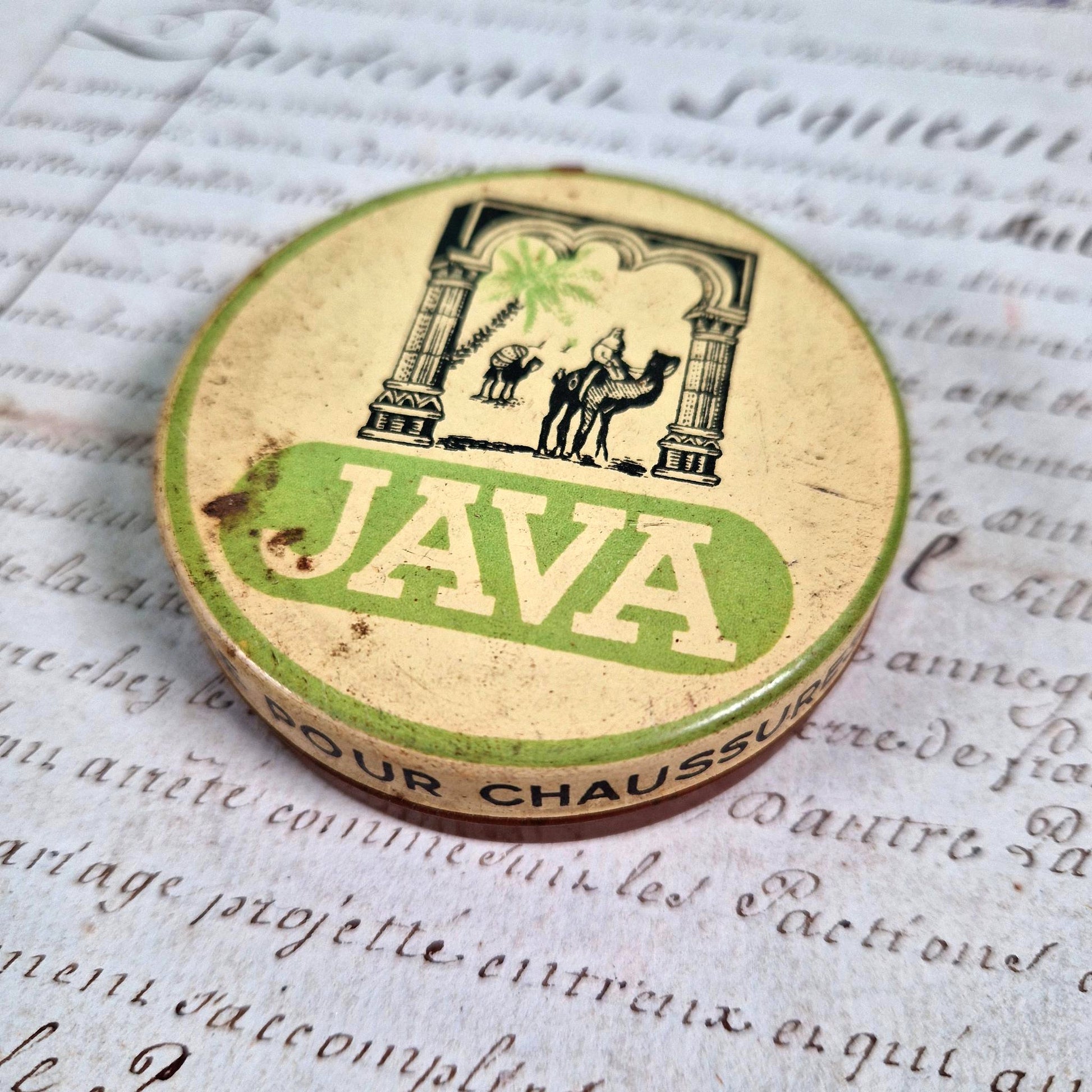 french shoe polish tin java