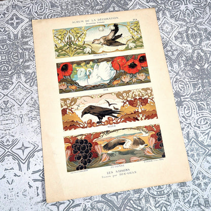 frise art nouveau les saisons album decoration
