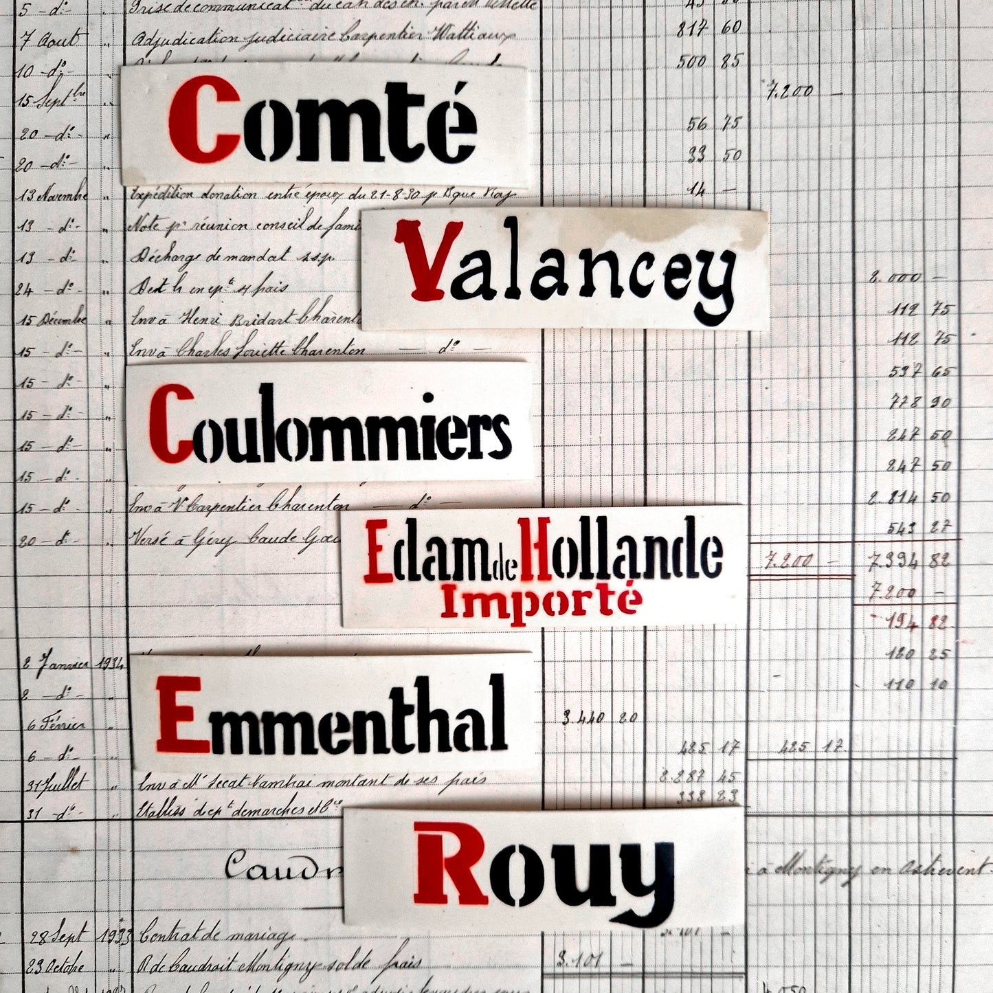 fromage ancien comte pancarte vitrine