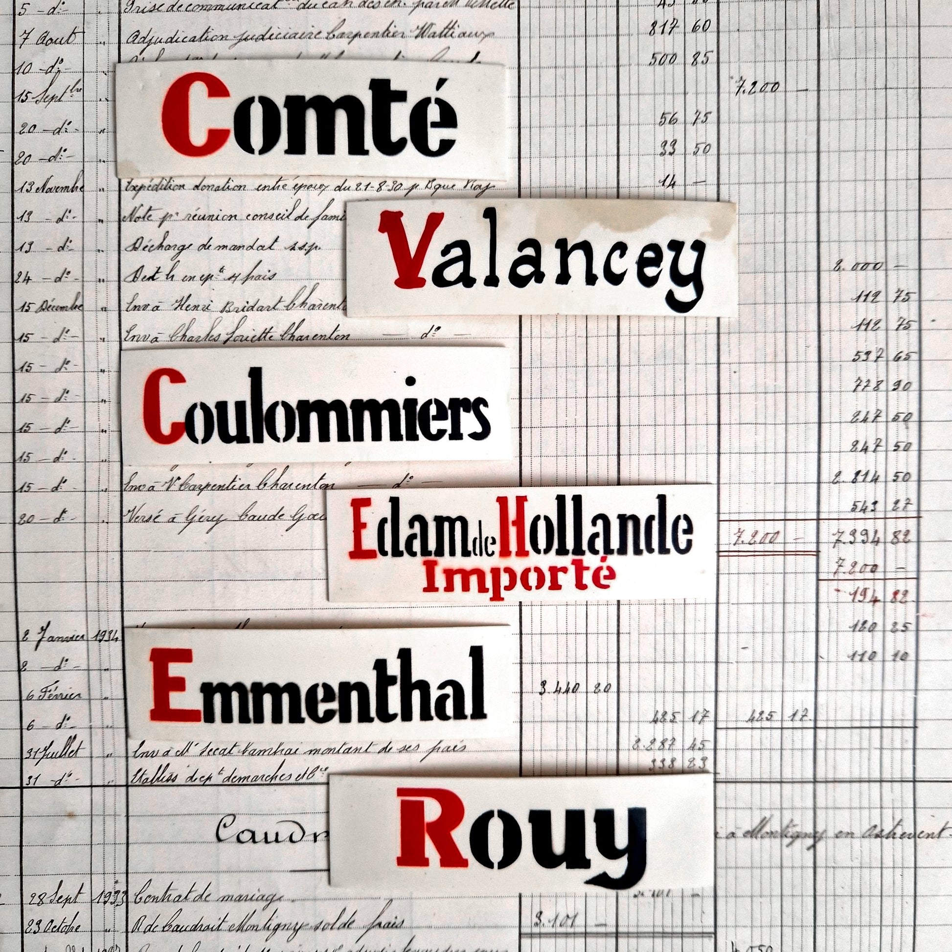 fromage ancien comte pancarte vitrine