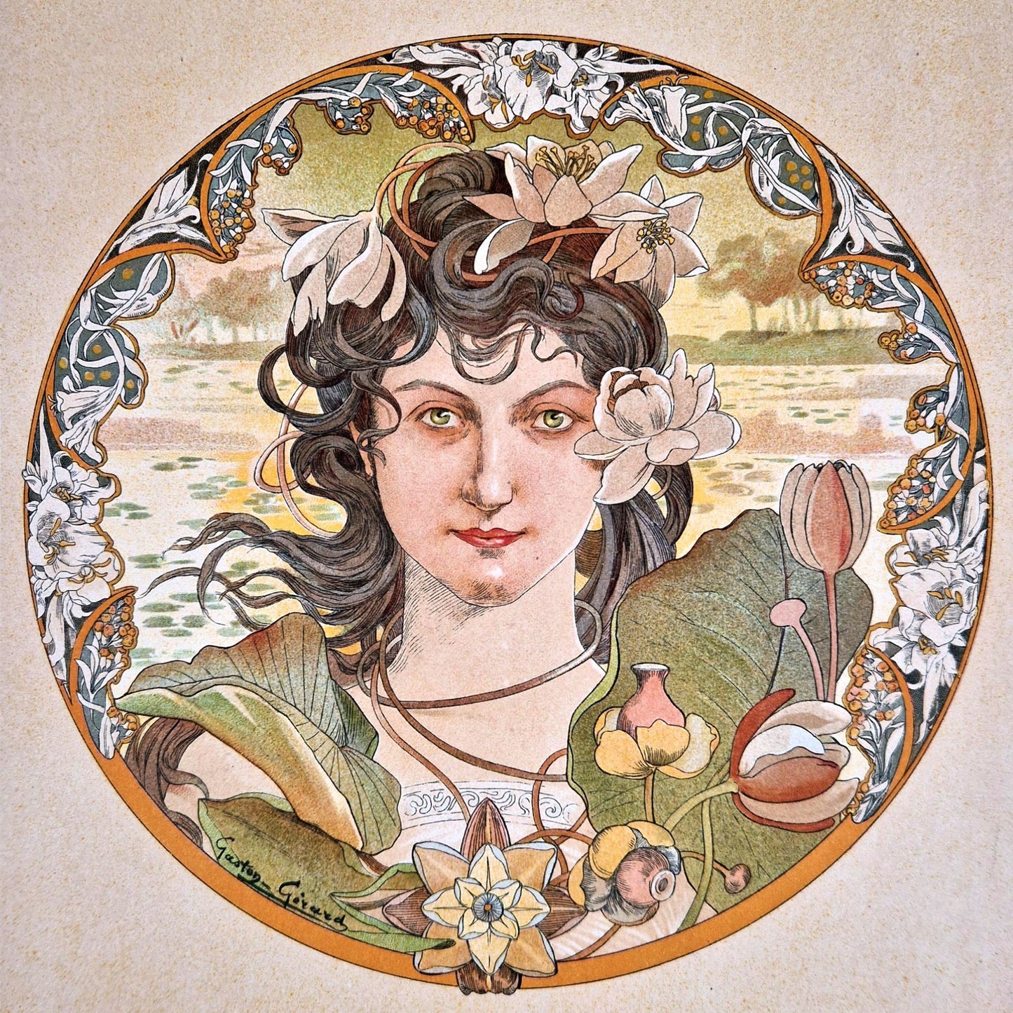 gaston gerard lithograph art nouveau paris