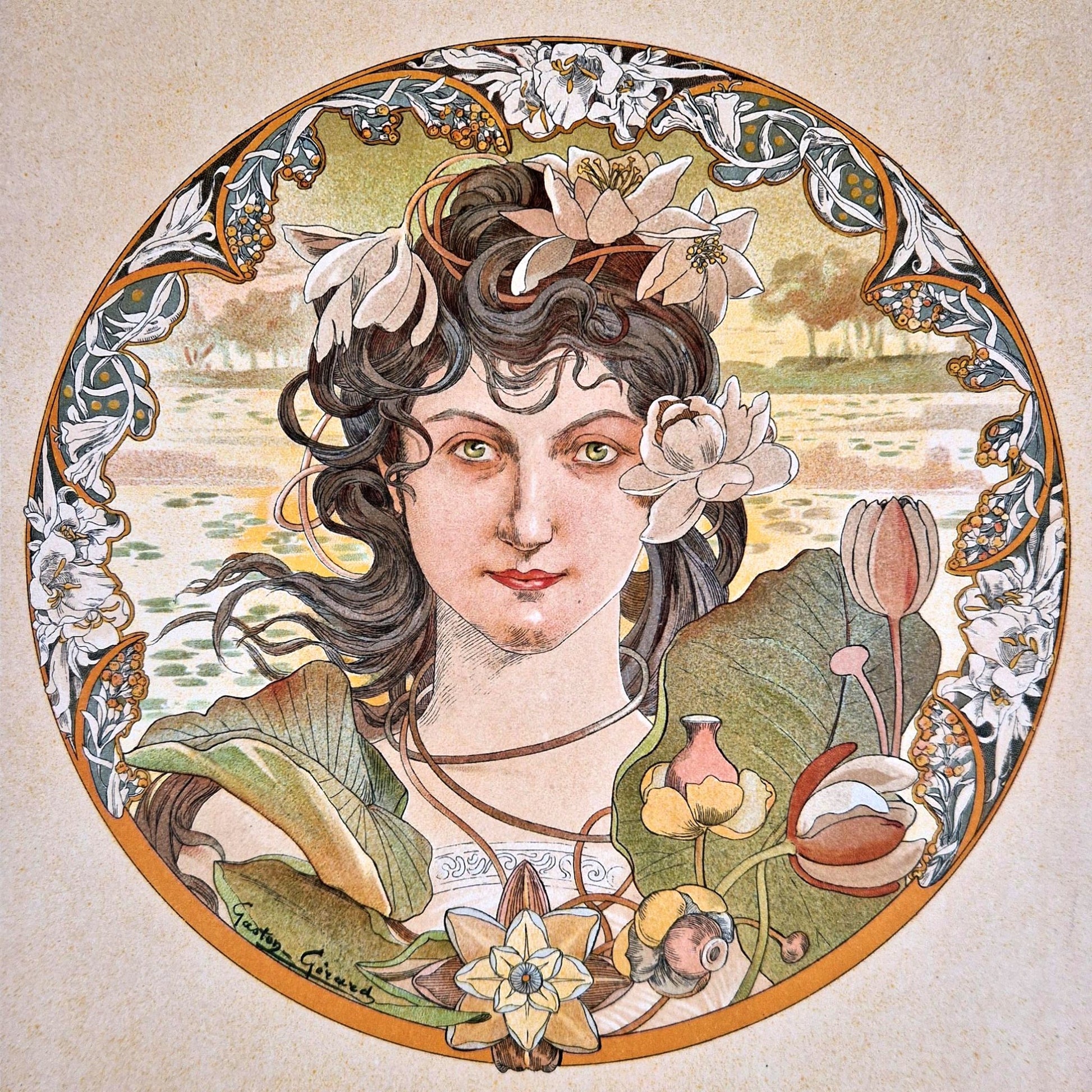 gaston gerard lithograph art nouveau paris