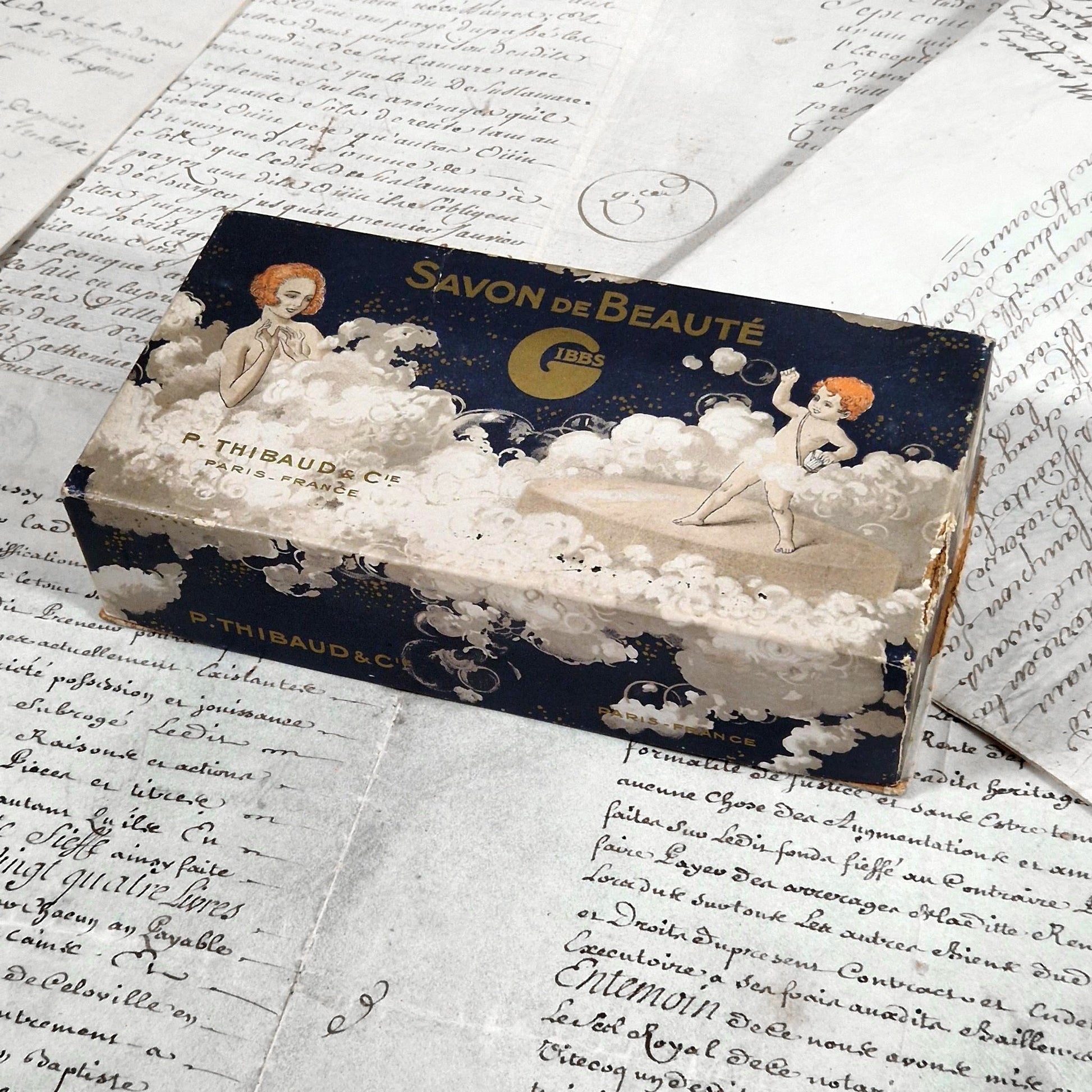 gibbs boite publicitaire savon p thibaud paris