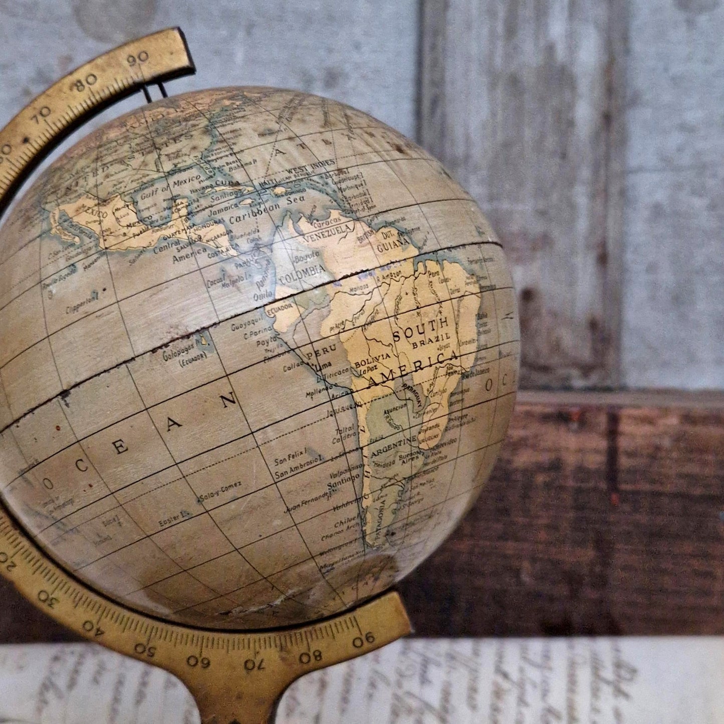 globe ancien anglais 1950