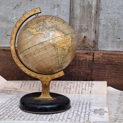 globe terrestre tole lithographie angleterre