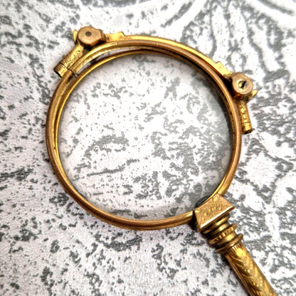 gold brass handle optical accessory