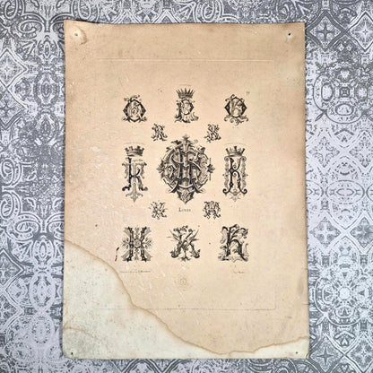 gravure monogramme louis demengeot