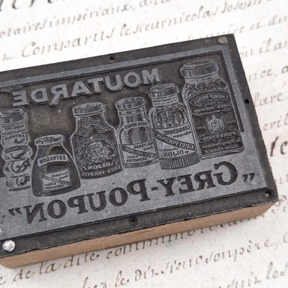 Tampon publicitaire ancien « Grey-Poupon Moutarde »