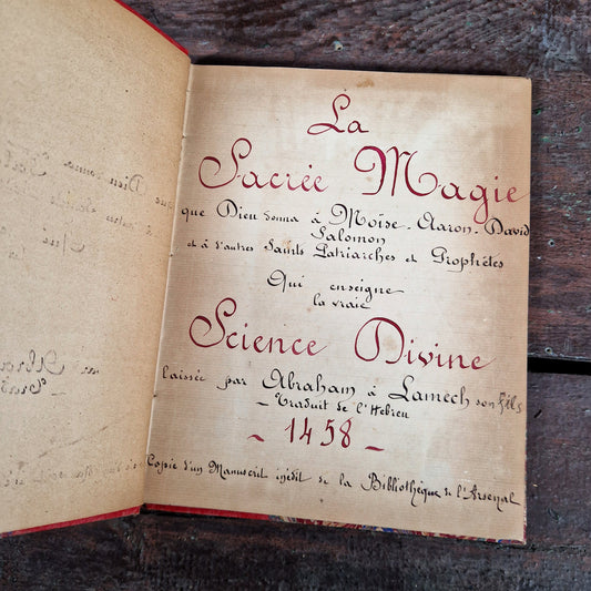 grimoire manuscrit abraham le mage 1900