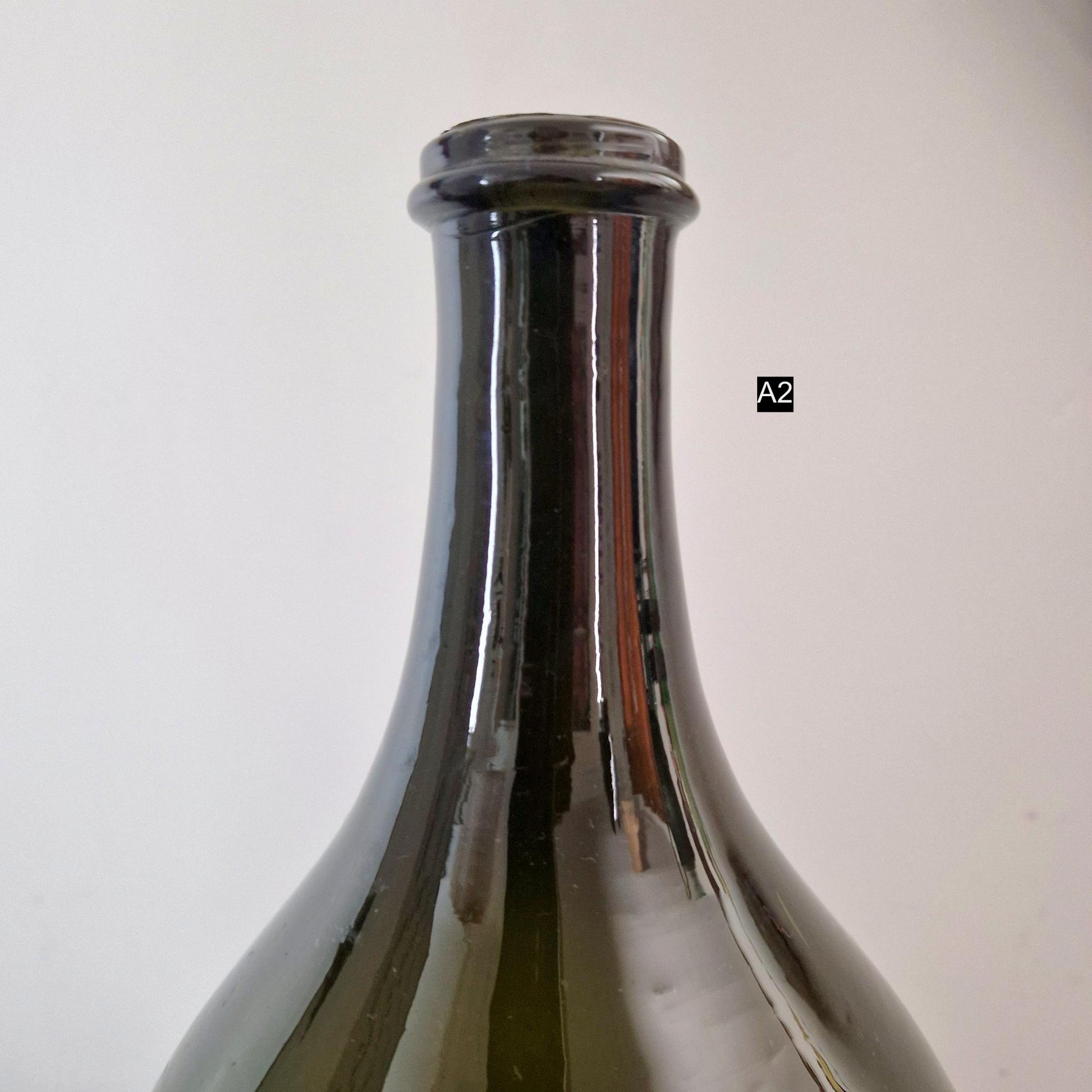 hand blown vintage wine bottle