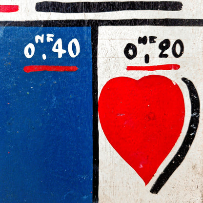 hand painted wooden gambling plaque