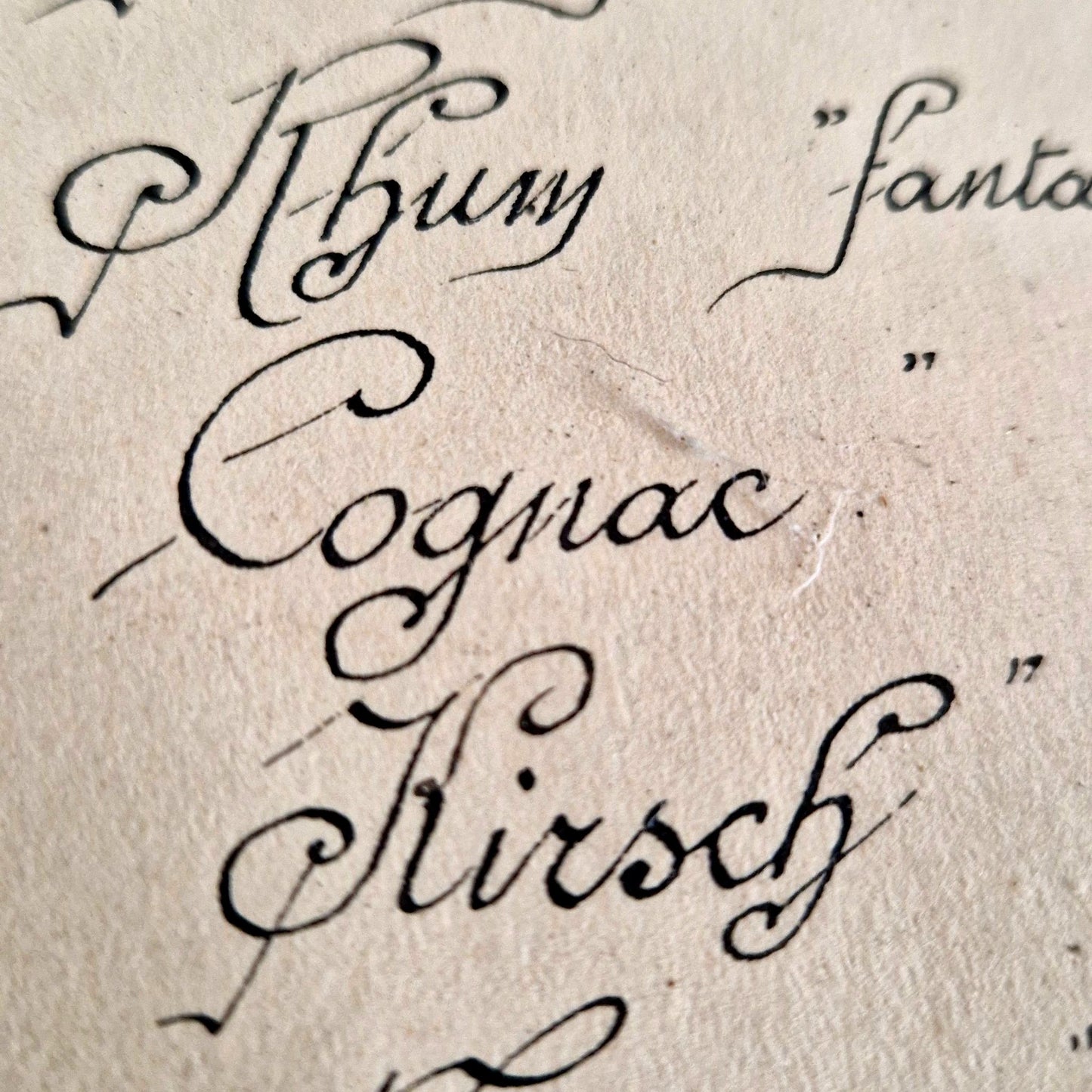 handwritten drink tariffs old cafe