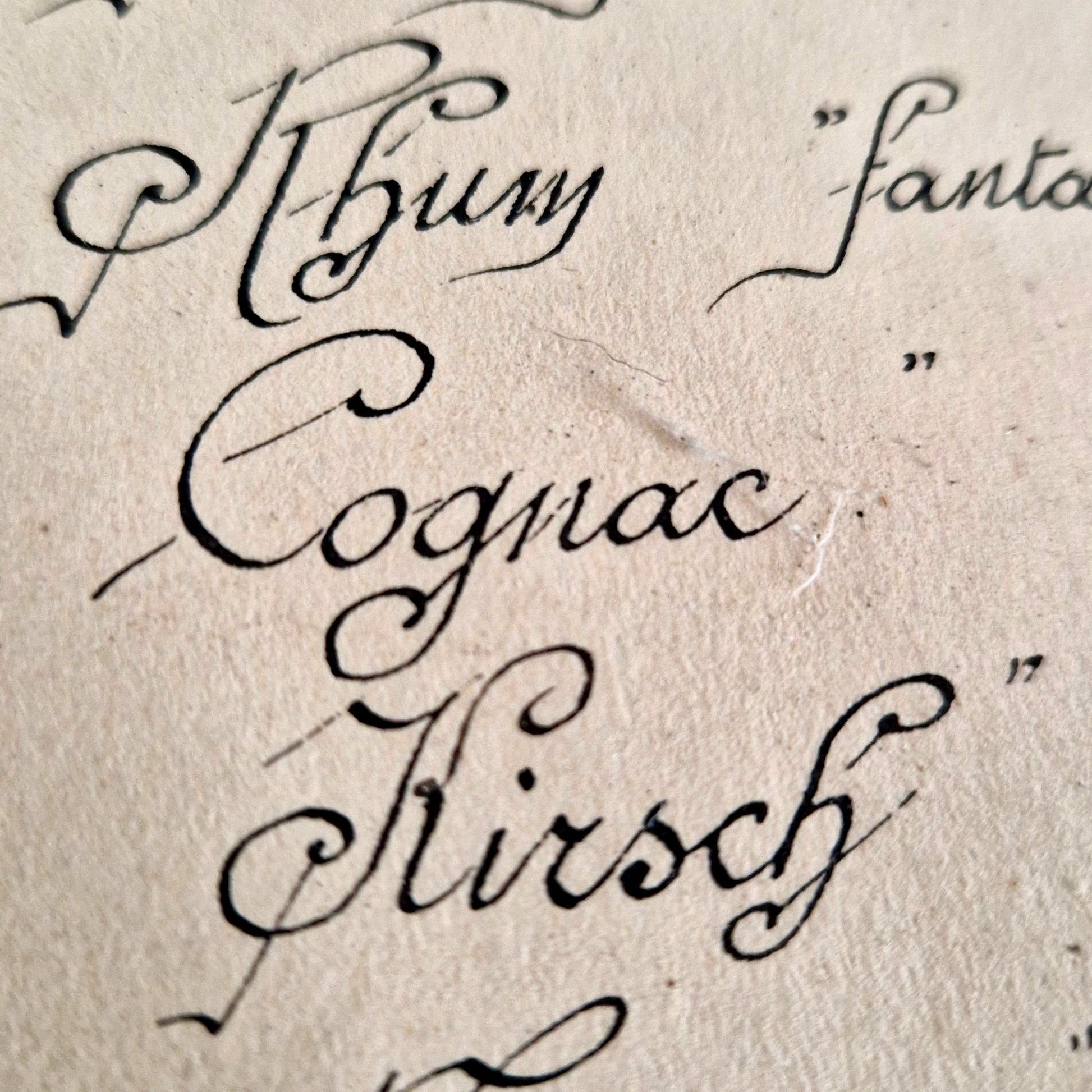 handwritten drink tariffs old cafe