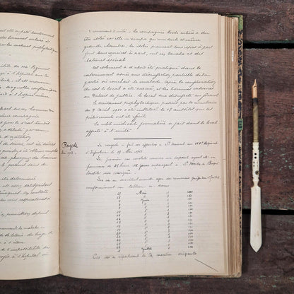 handwritten medical register france 1899