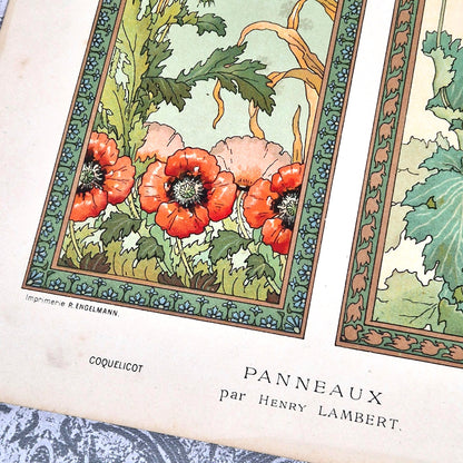 henry lambert poppies and poppies art nouveau