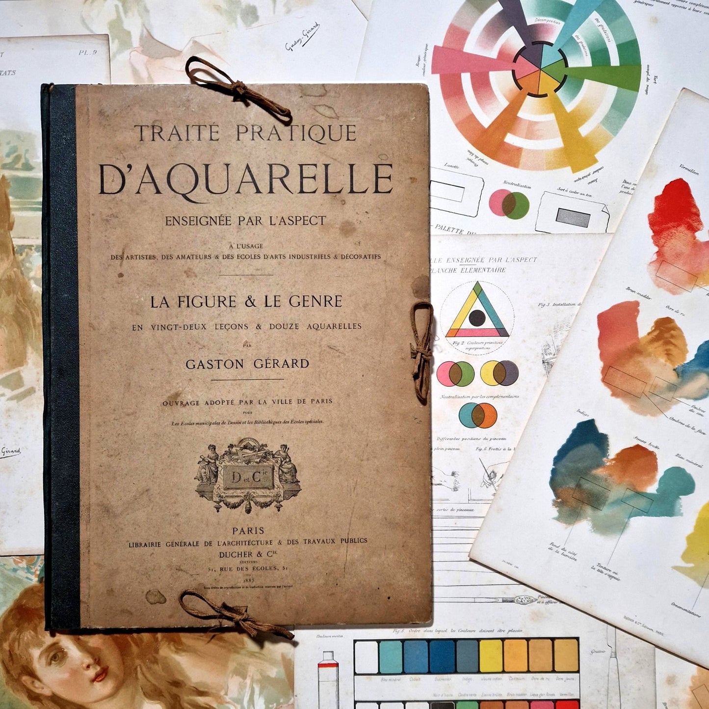 historic watercolor instruction book