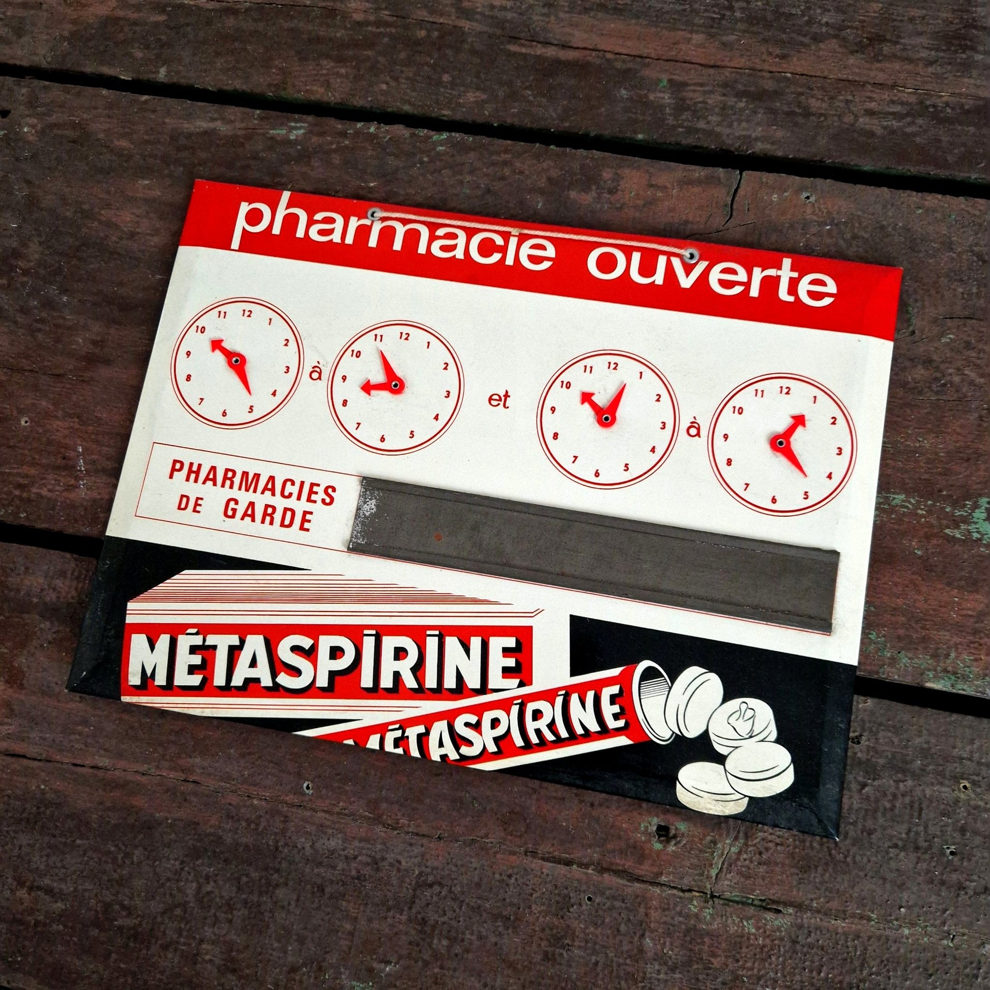 horaires pharmacie metaspirine vintage
